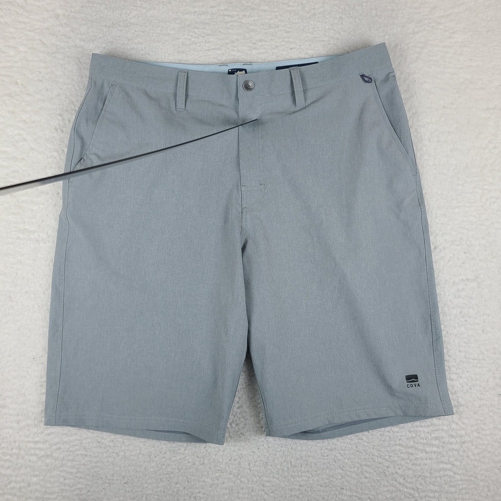 COVA Shorts Mens 36 Gray-ish Blue 10" Inseam Hybrid Chino Performance Golf